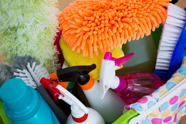 Professional cleaning team at work